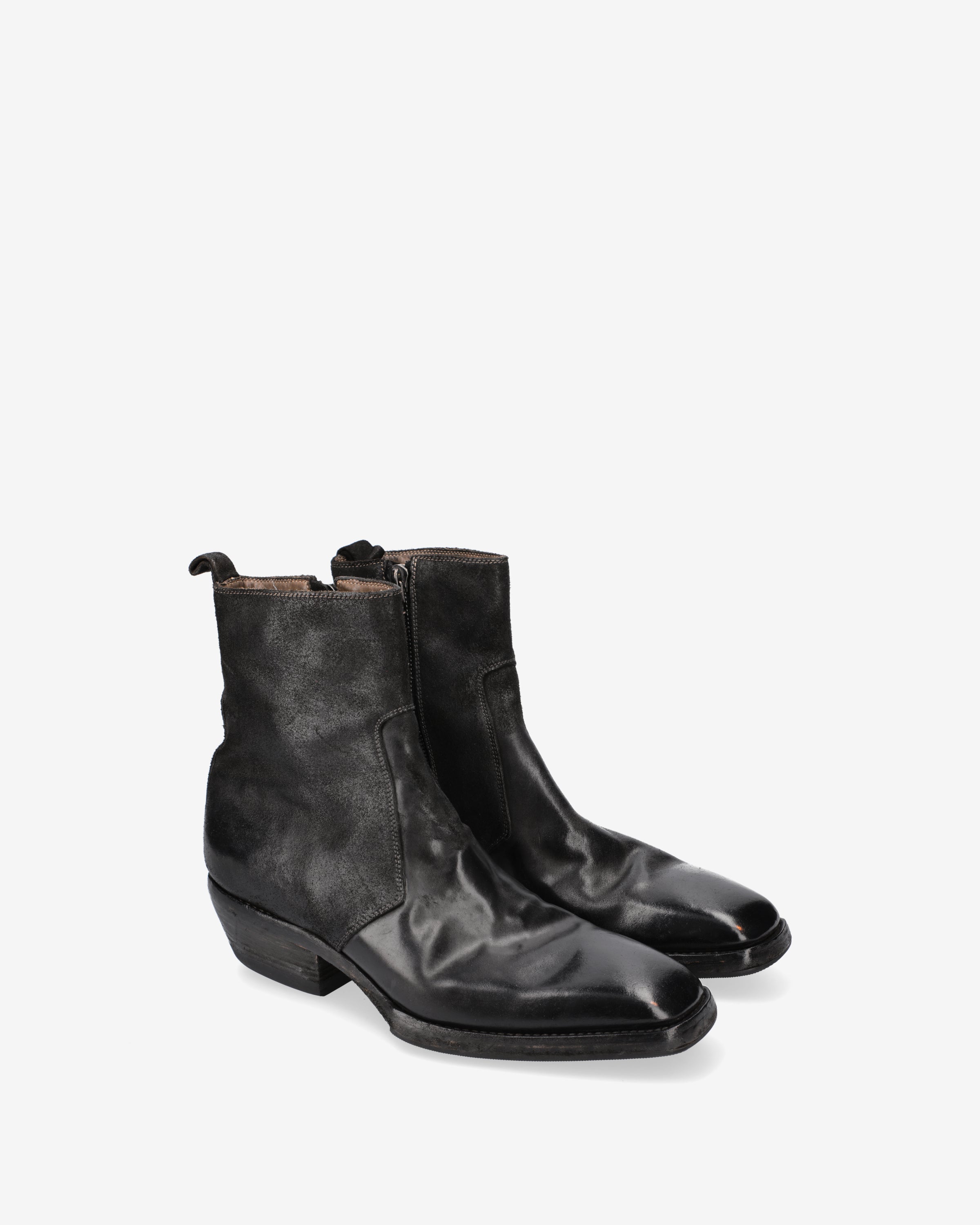 Cordovan Ankle Boots Vintage Black