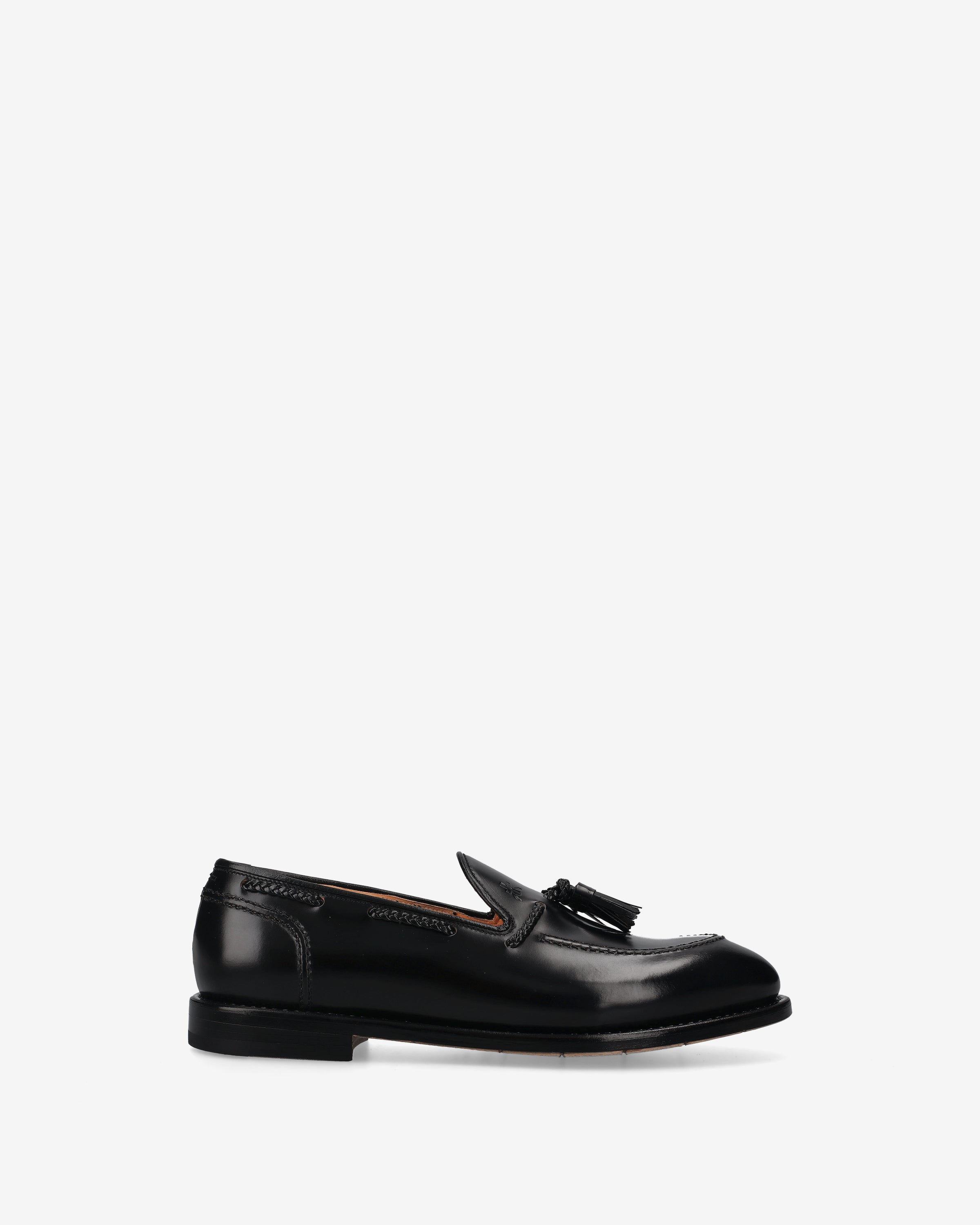 Tasseled Leather Loafer Black