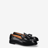 Tasseled Leather Loafer Black