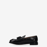 Tasseled Leather Loafer Black