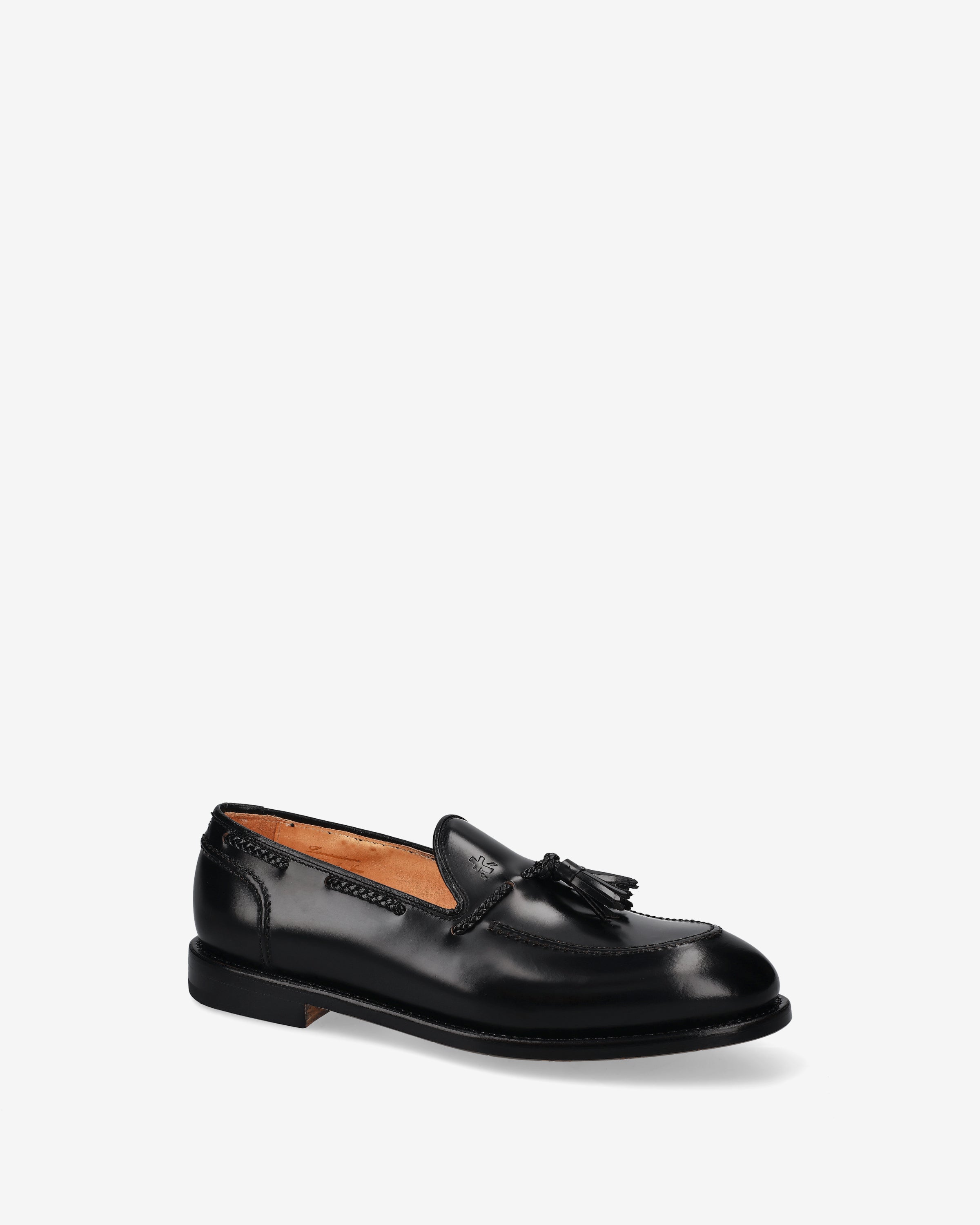 Tasseled Leather Loafer Black