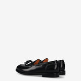 Tasseled Leather Loafer Black