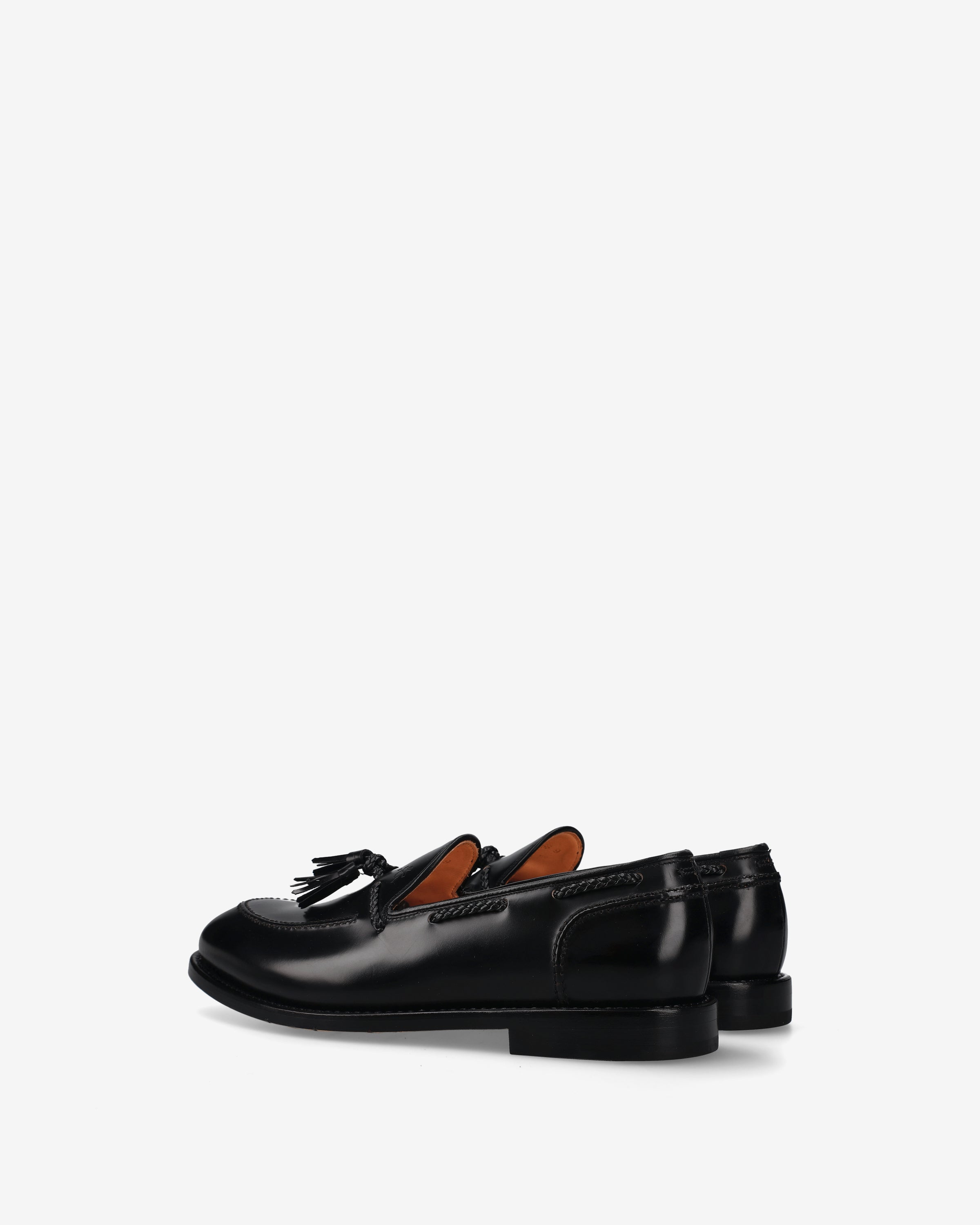 Tasseled Leather Loafer Black