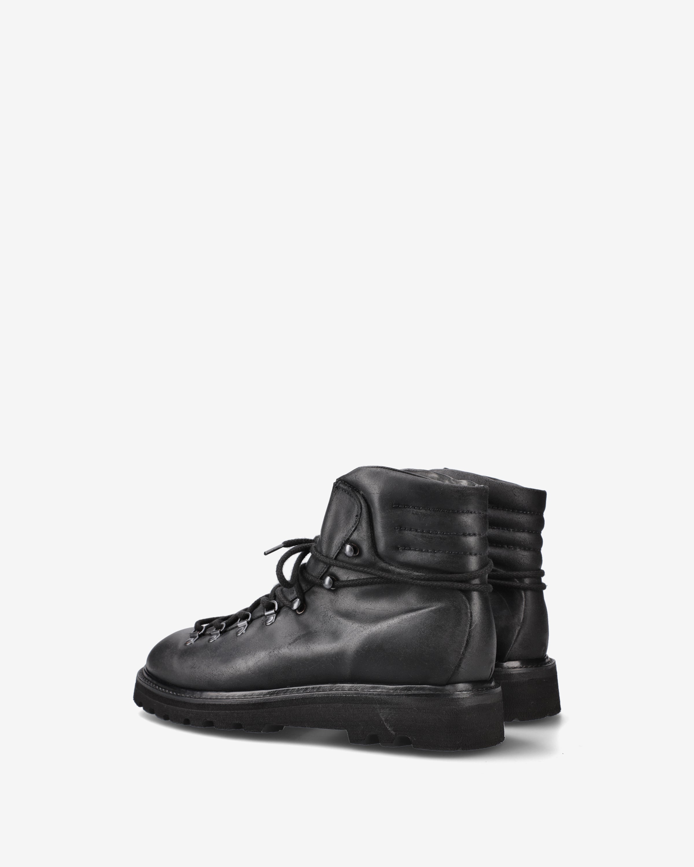 Leather Lace-Up Ankle Boots
