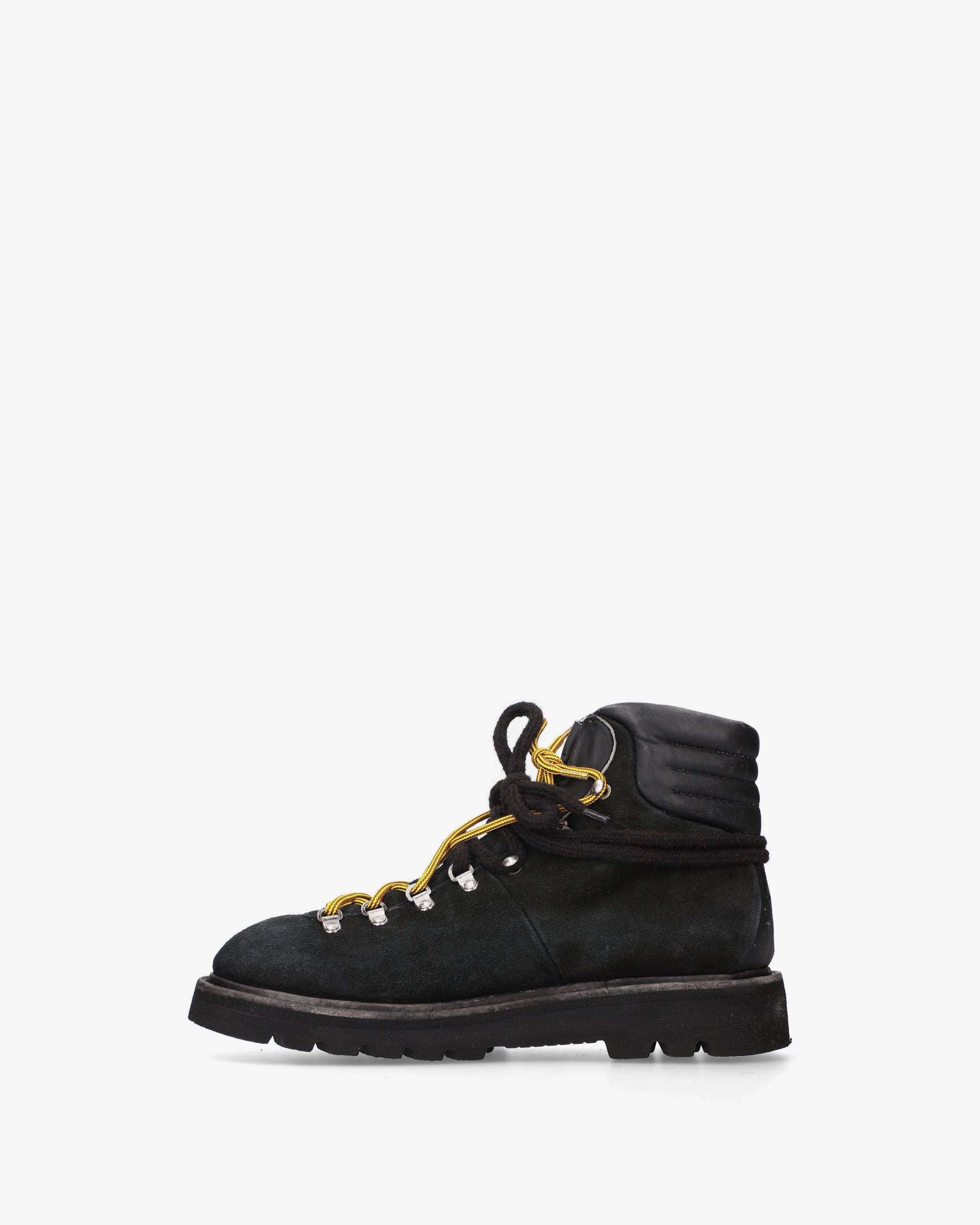 Cloth Lace-Up Ankle Boots Black