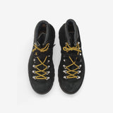 Cloth Lace-Up Ankle Boots Black