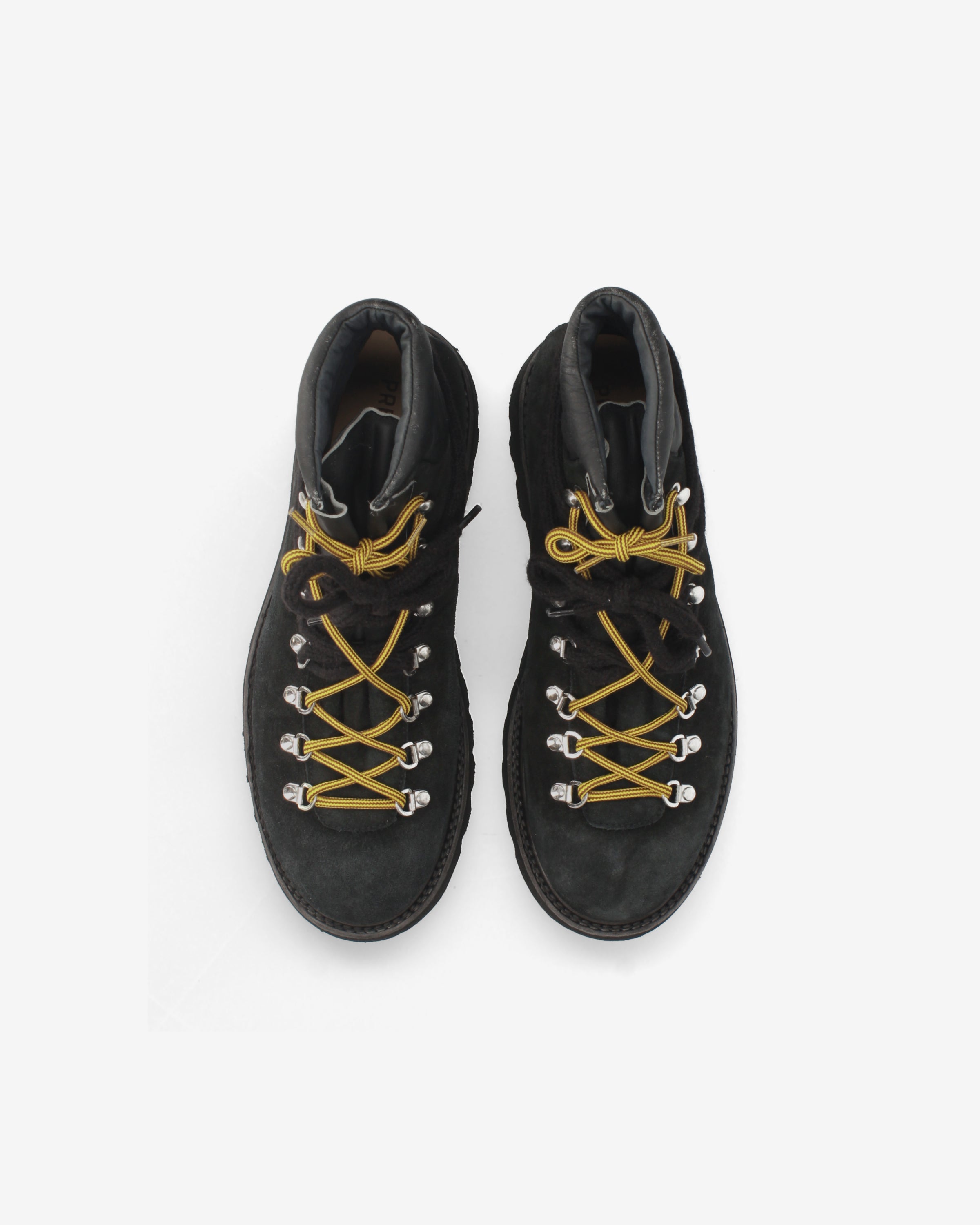 Cloth Lace-Up Ankle Boots Black