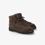 Dark Brown Suede Leather Boots