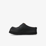 Black Suede Clog with Buckle