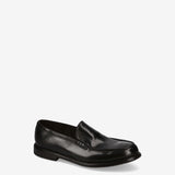 Loafer in Black Calfskin Leather with Leather Sole 32257A