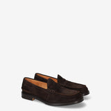 Suede Penny Loafer Ebony