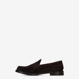 Suede Penny Loafer Ebony
