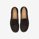 Suede Penny Loafer Ebony
