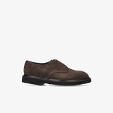 Brown Suede Leather Laced Shoes 32310F