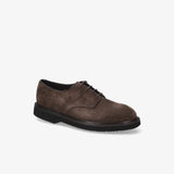 Brown Suede Leather Laced Shoes 32310F