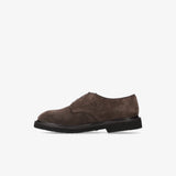 Brown Suede Leather Laced Shoes 32310F