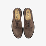 Brown Suede Leather Laced Shoes 32310F