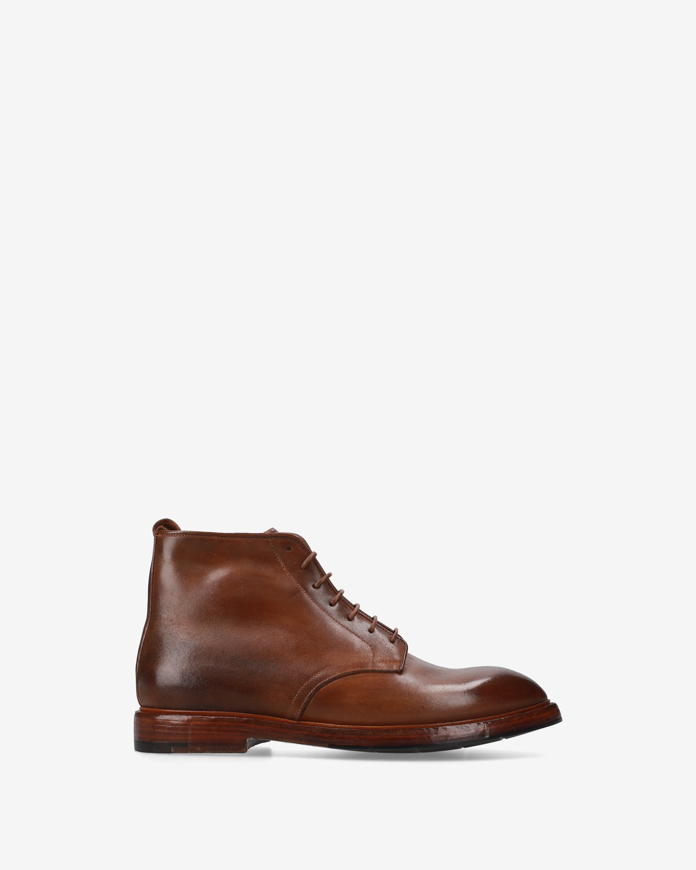 Cordovan Lace-Up Ankle Boots Oak