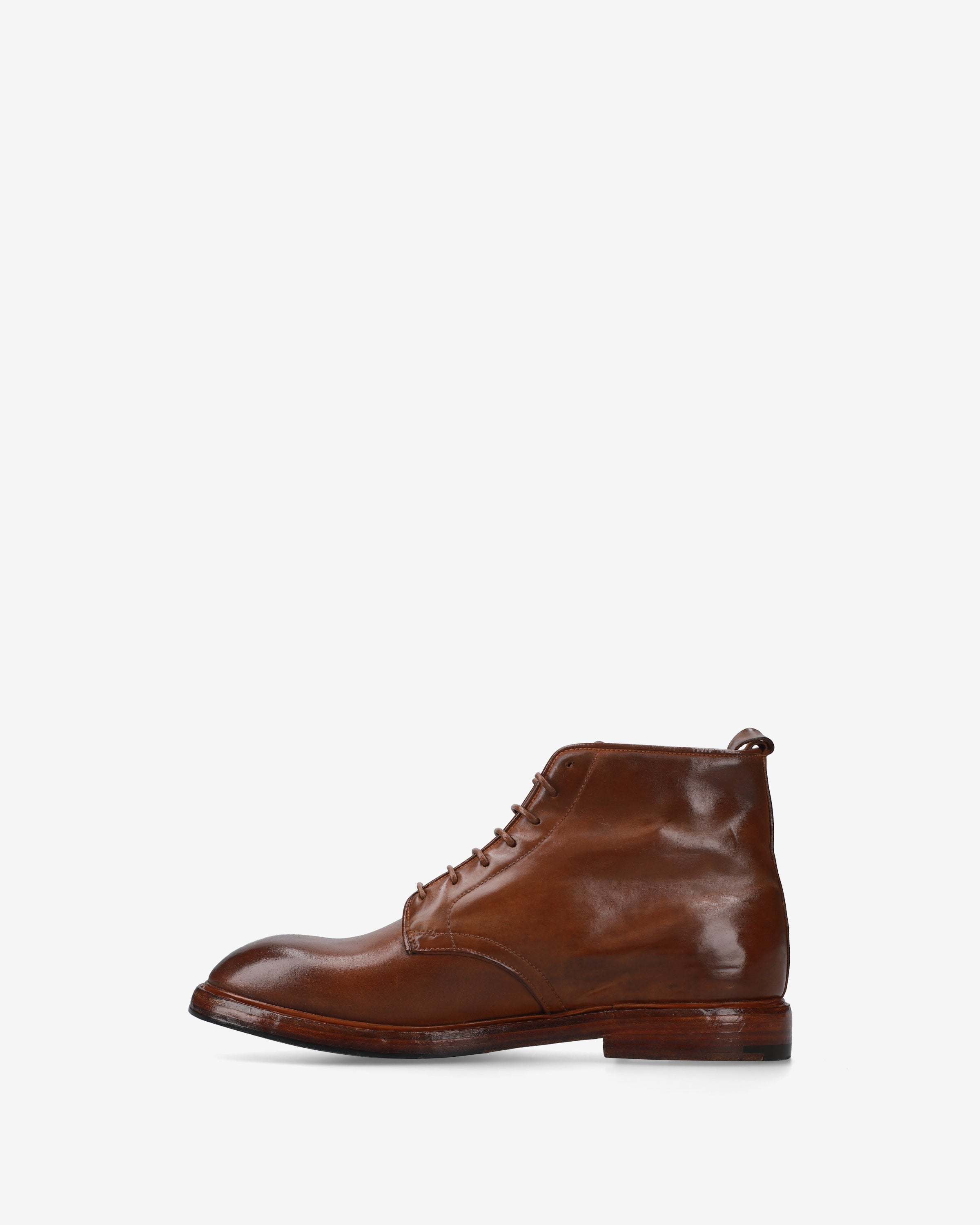 Cordovan Lace-Up Ankle Boots Oak