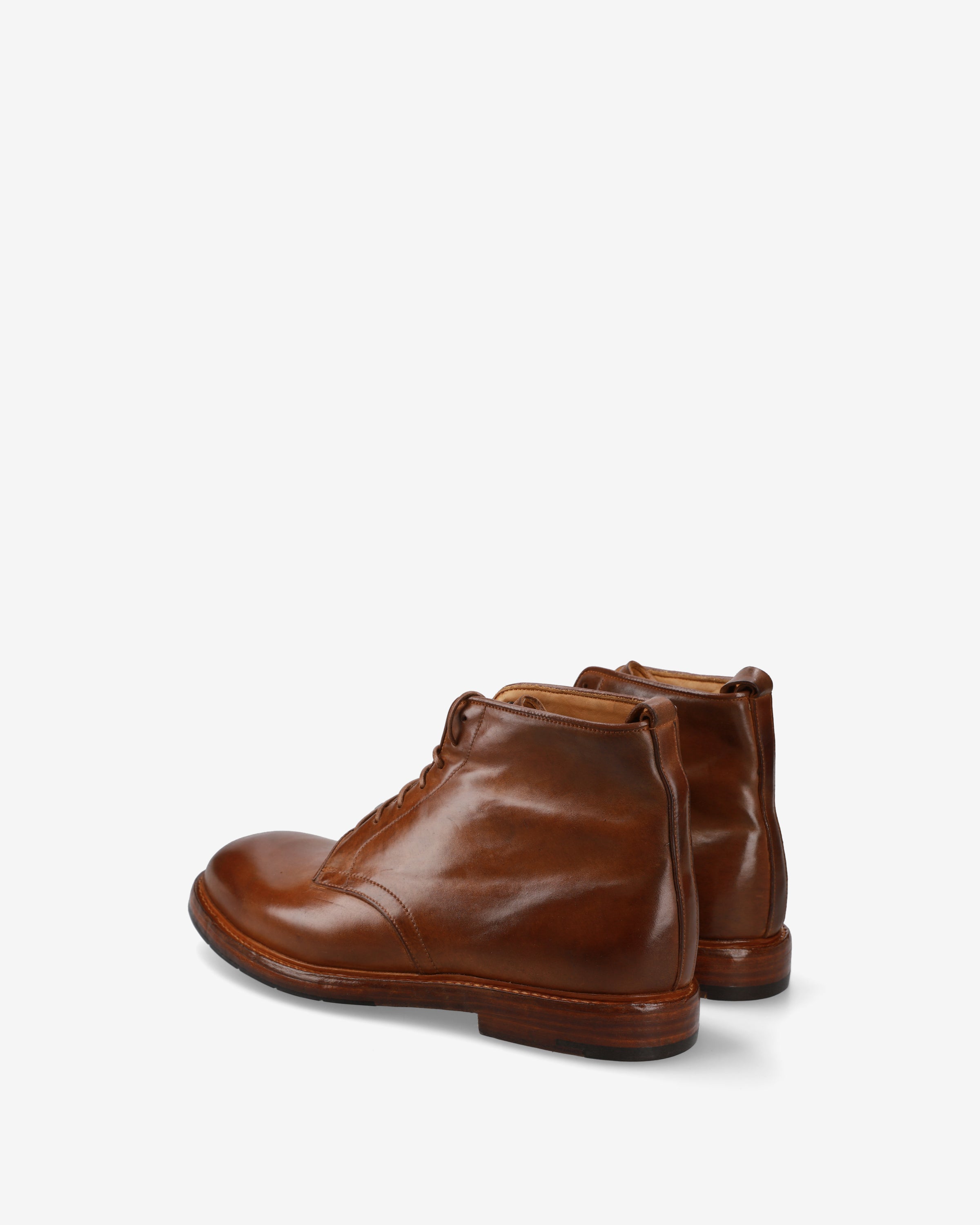 Cordovan Lace-Up Ankle Boots Oak