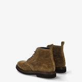 Suede Lace-Up Ankle Boots Mud