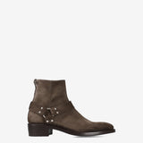 Rain Leather Harness Ankle Boots Dark Brown - Premiata