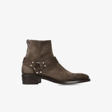 Brown Suede Harness Boot