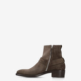 Rain Leather Harness Ankle Boots Dark Brown - Premiata