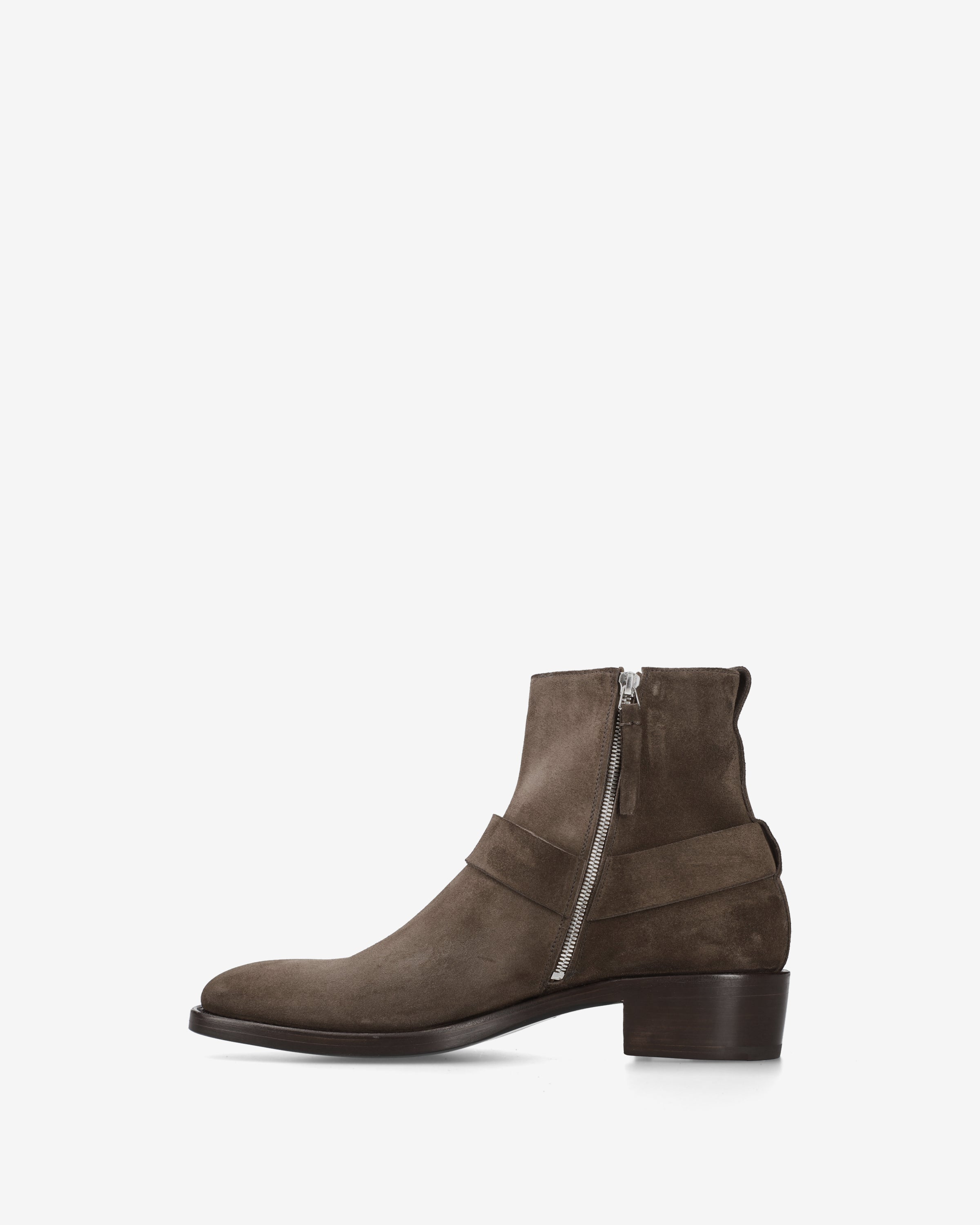 Rain Leather Harness Ankle Boots Dark Brown - Premiata