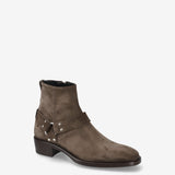 Rain Leather Harness Ankle Boots Dark Brown - Premiata