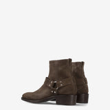 Rain Leather Harness Ankle Boots Dark Brown - Premiata