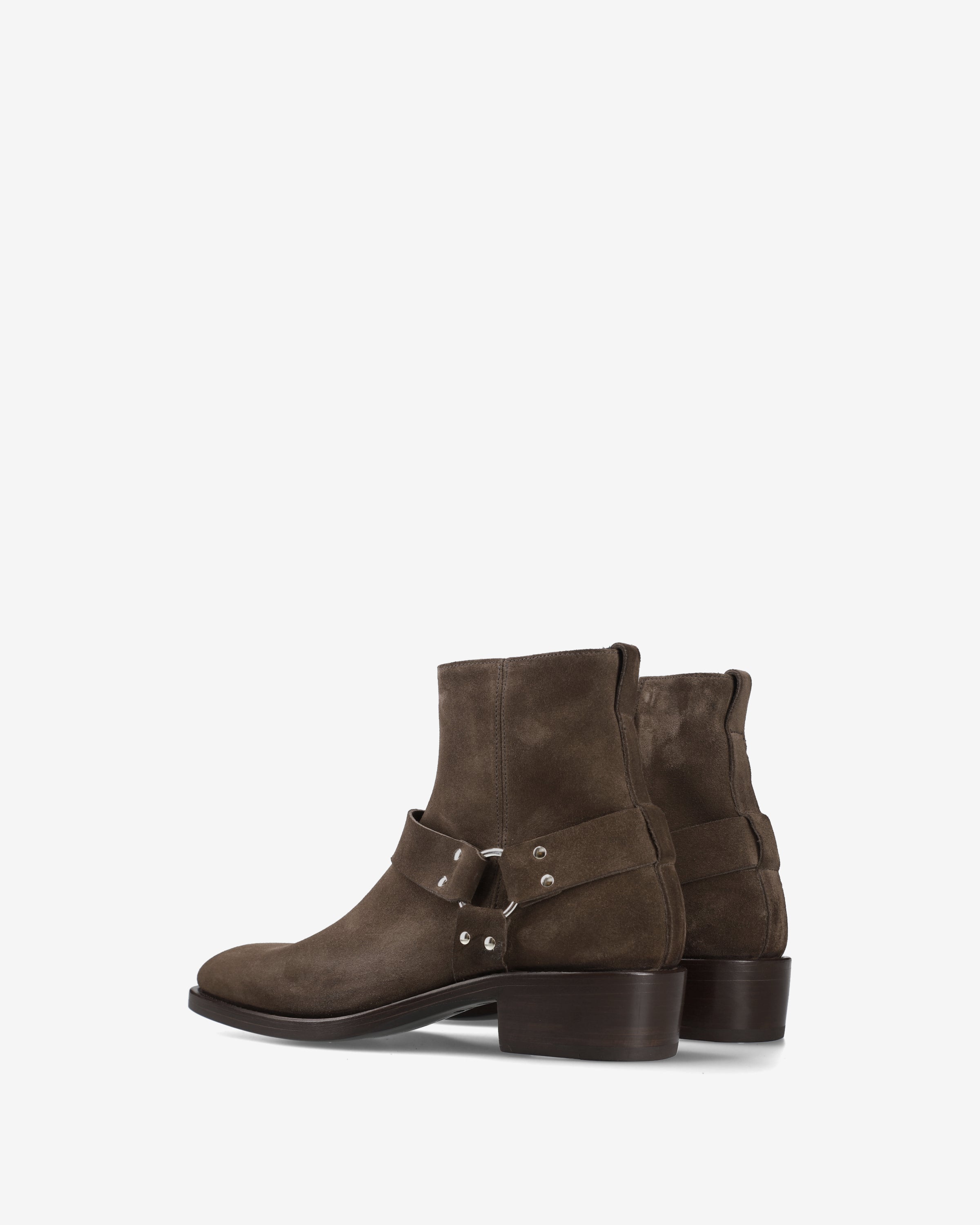 Rain Leather Harness Ankle Boots Dark Brown - Premiata