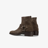 Brown Suede Harness Boot