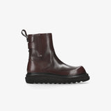 Smooth Leather Mid Boot Dark Brown
