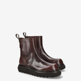 Smooth Leather Mid Boot Dark Brown