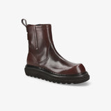 Smooth Leather Mid Boot Dark Brown