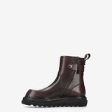 Smooth Leather Mid Boot Dark Brown