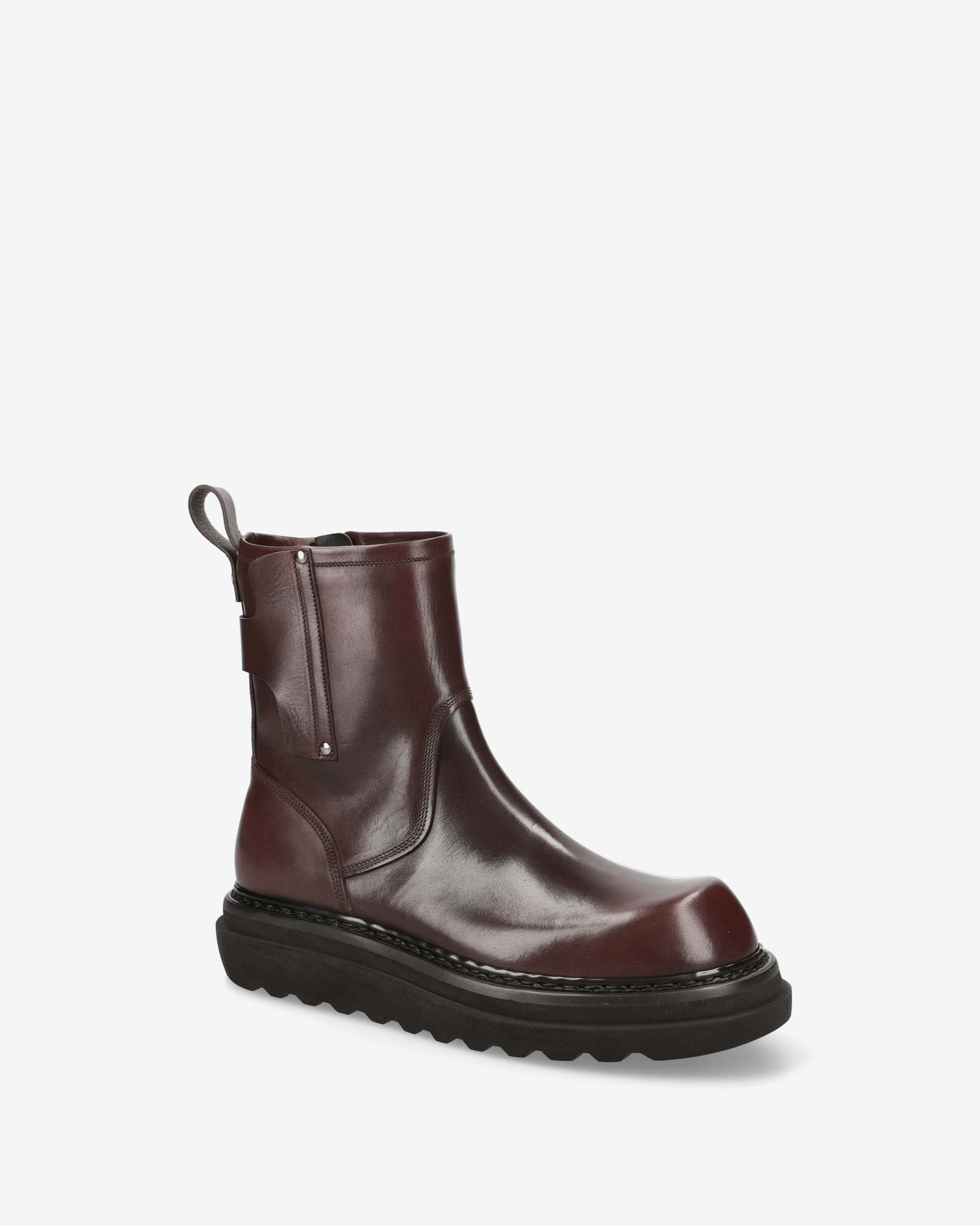 Smooth Leather Mid Boot Dark Brown – Premiata.us