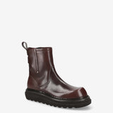 Smooth Leather Mid Boot Dark Brown