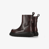 Smooth Leather Mid Boot Dark Brown