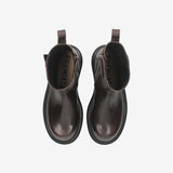 Smooth Leather Mid Boot Dark Brown