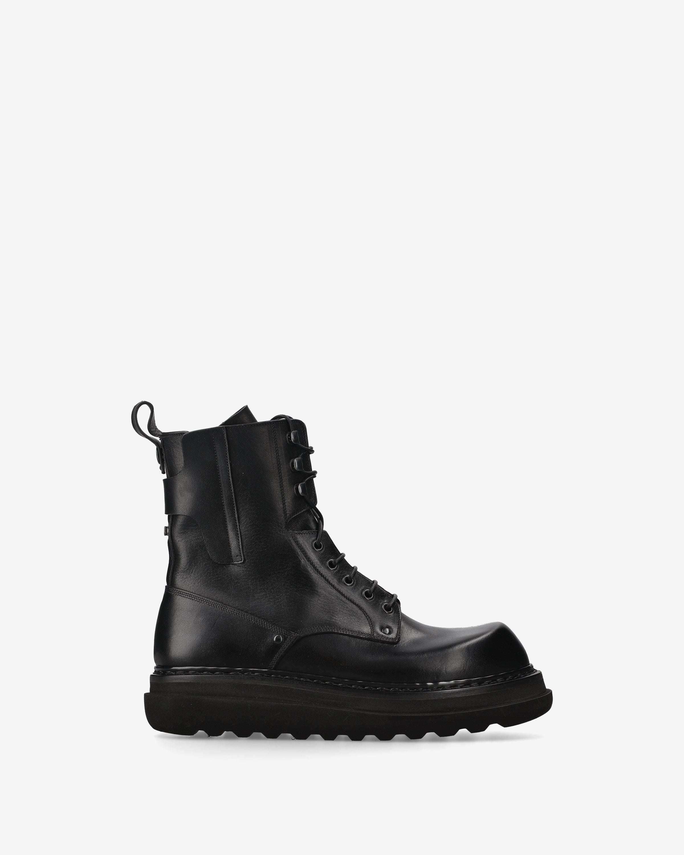 Leather Combat Boots Black - Premiata