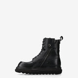 Leather Combat Boots Black - Premiata