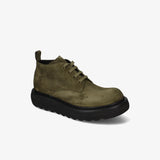 Suede Lace-Up Mid Shoe Olive