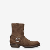 Vintage Biker Ankle Boots Brown