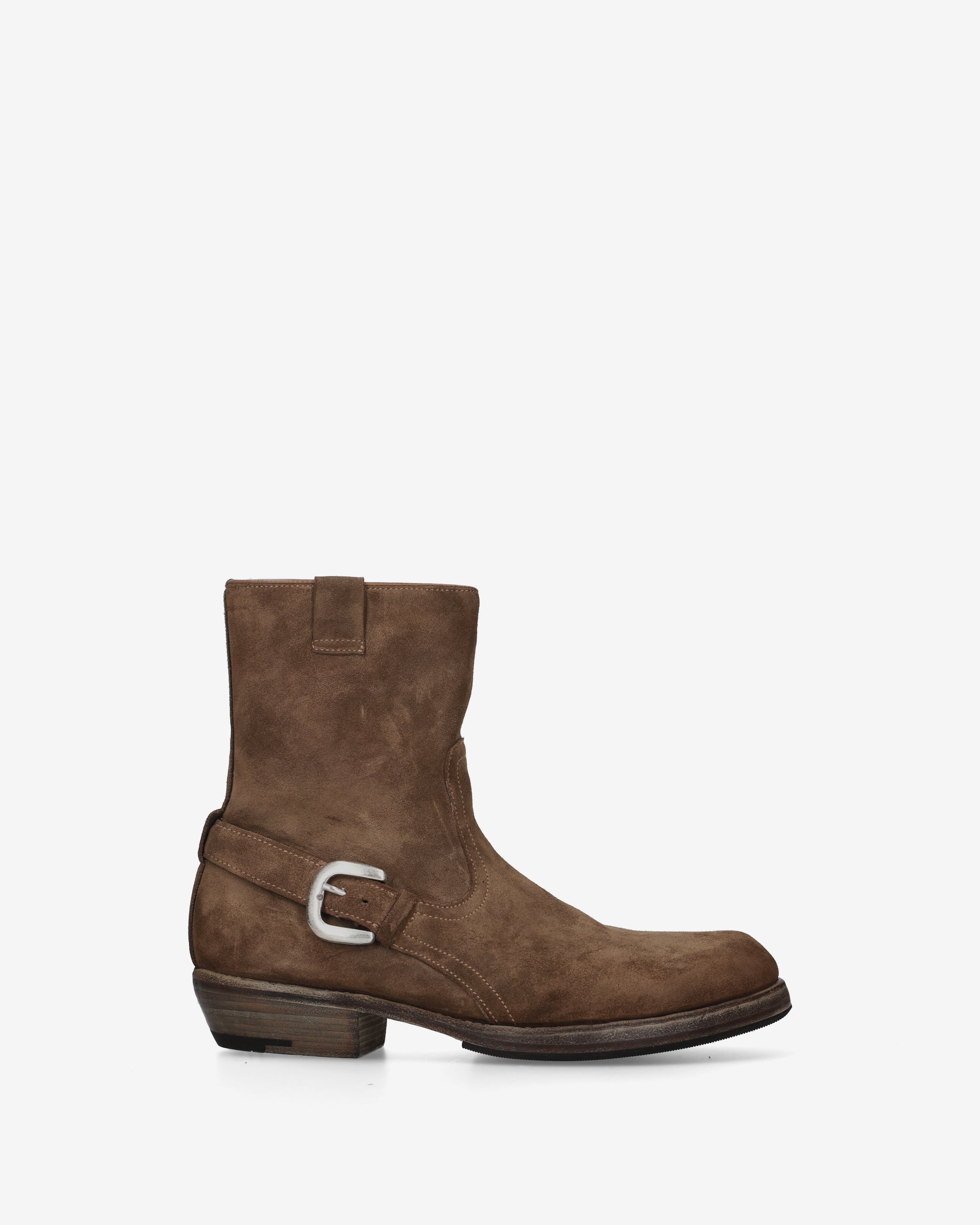 Vintage Biker Ankle Boots Brown