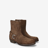 Vintage Biker Ankle Boots Brown