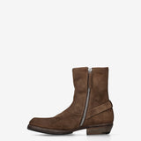 Vintage Biker Ankle Boots Brown