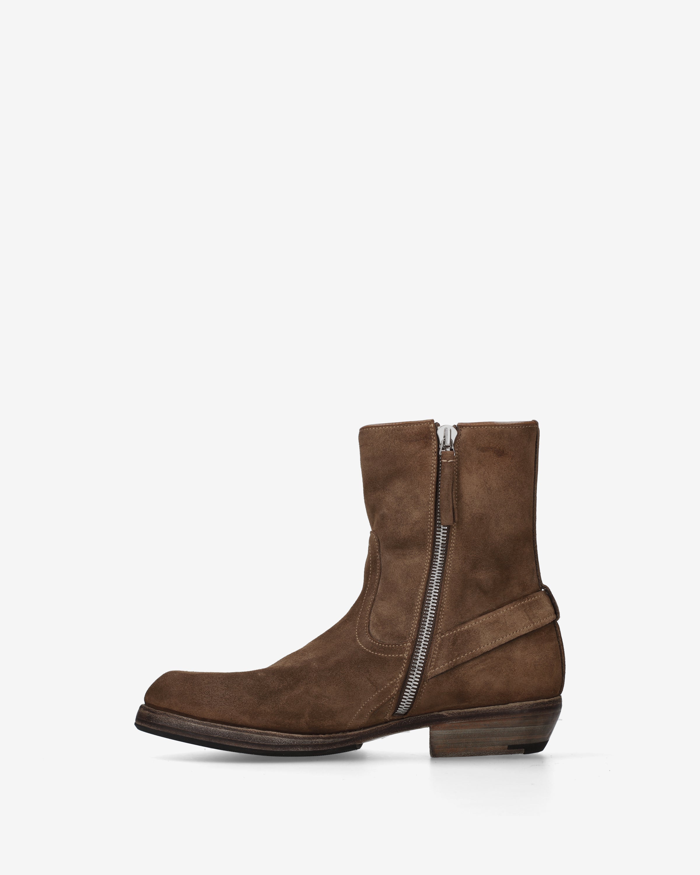 Vintage Biker Ankle Boots Brown