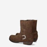 Vintage Biker Ankle Boots Brown